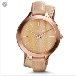 MK Nude & gold watch
